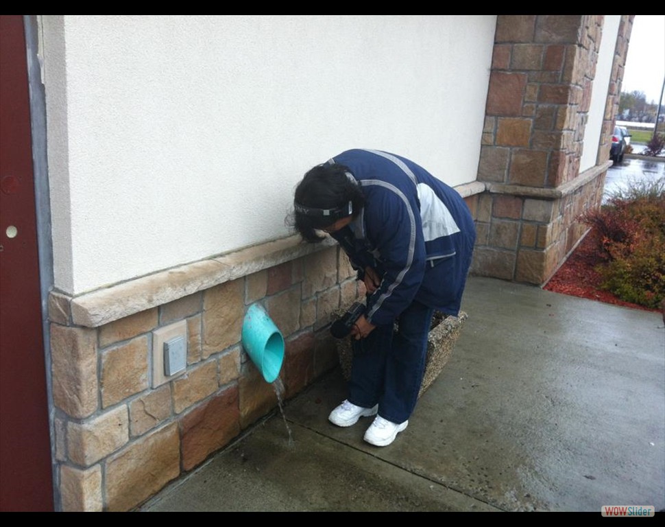 Participant recording water sounds